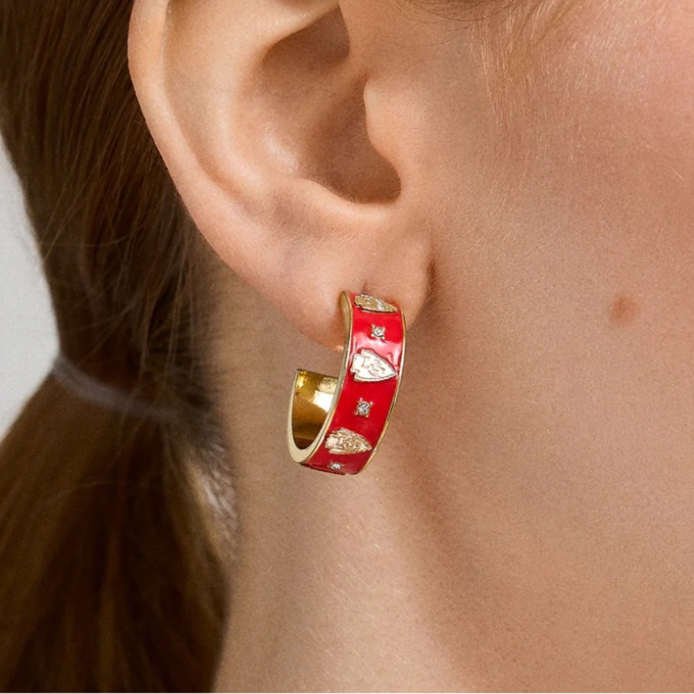 BaubleBar Kansas City Chiefs earrings